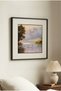1 Piece Black Wooden Framed Modern Swan and Lake Reflections Themed Square Wooden Painting with Mat - Home, Business, and Office Decoration Painting - 5