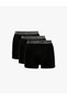 Men Black Plain Boxer Briefs (Pack of 3)