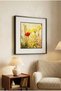 1 Piece Black Wooden Framed Colorful Wildflowers Square Wooden Painting - Home, Business and Office Decoration Painting