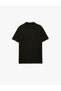 Men Black Plain Polo Collar Short Sleeves Sweater - 4