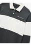 Men Grey Colorblocked Polo Collar Long Sleeves Sweatshirt - 5