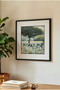 1 Piece Black Wooden Framed Large Tree and Wildflowers Square Wooden Painting - Home, Business, and Office Decoration Painting - 3