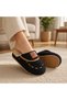 Women's Patterned Plush Non-Slip Lightweight Sole Furry House Slippers (Narrow Fit) - 3