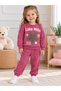 Girl's Star Printed Cotton Sweatshirt and Sweatpants Set