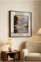 1 Piece Pvc Framed Black Wooden Framed Modern Framed Swan and Lake Reflections Themed Square Wooden Painting - Home, Business and Office Decoration Painting