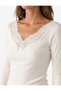 Beige Plain Women T Shirt - 5
