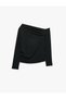 Black Plain Women T Shirt - 5
