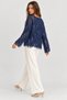 Women's Bluz with Tassels and Sequin Details - 3