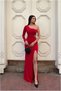 Silvery Fabric Draped One-Shoulder Asymmetrical Dress with Sleeves · Color: Purple · Size: L Bsk2026 - 5