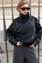 Oversize suni deri biker ceket - 3