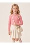 Girl's Three-Dimensional Flower Collar Pin Tipped Long Sleeve Blouse - 4