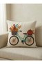 Set of 2 Embroidered Decorative Throw Pillow Covers 43X43 cm Stylish Sofa Cushion, Home Decoration, Pillowcase, Bohemian Living Room Decor, Decorative Throw Pillow Cover - 2