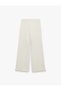 Women Cream Plain Trousers - 3
