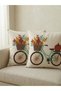 Set of 2 Embroidered Decorative Throw Pillow Covers 43X43 cm Stylish Sofa Cushion, Home Decoration, Pillowcase, Bohemian Living Room Decor, Decorative Throw Pillow Cover
