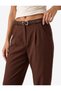 Women Brown Plain Trousers - 4