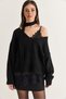 Women's Oversize Knitwear Sweater Satin Lace Blouse Scarf Set 2861 60286653 - 2