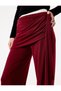 Women Red Plain Trousers - 5