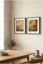 2 Pieces Black Wooden Framed Artistic Red Flowers and Poppy Concept Square Wooden Painting - Home, Business, and Office Decoration Painting - 4
