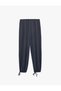 Women Navy Textured Trousers - 4