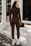 Body-Hugging Recovery Bodysuit with Hidden Zipper, Sports Yoga Long Leggings Jumpsuit Swimsuit - 4
