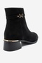 Premy Black Suede Buckle Women's Boots - 7