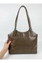 Leather-Look Shoulder Bag with Multiple Compartments and Adjustable Strap - Classic and Stylish Everyday Bag - 2