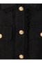 Black Shirt Collar Women's Tweed Classic Vest - 7