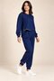 Women's Navy Blue Stone Stripe Detailed Oysho Tracksuit Set Hzl26S-Wm573 - 4