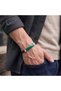 💎   Premium Shiny and Stylish Malahit Verde Natural Stone Leather Steel Men's Bracelet 31832B1D17 - 20 cm - 4