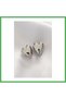 Brass Silver Color Minimal Curved Earrings Bezoss