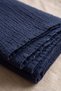 Navy Blue 4 Layer Muslin 100% Cotton Pique - Bedspread - Tv Blanket - 5