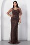 Strapless Neckline String Straps Beaded Dress Ecr5810