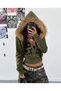 Y2K Trend Furry Printed Cardigan Streetwear Cardigan with Femuar/ Streetwear Y2K - 5