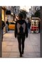 Black Angel Wing Stone Embroidered Oversize Zipper Hoodie