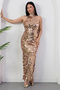 Halter neck large sequin dress evening gown ecr6094 - 6