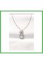 316L Steel Silver Color Zircon Stone Heart Bow Necklace Bezoss
