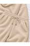 Women's Oversize Hooded Sweatshirt Wide Leg Sweatpants 100% Cotton Ribbed 2-Piece Set - 5
