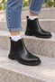 Genuine Leather Girls' Boots Black - 2