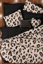 Elastic Sheet Duvet Cover Set Double Size Leopard Black Series