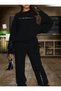 Plus Size Crewneck Los Angeles Printed 100% Cotton 3 Yarn Spanish Cuff Winter Women's Track Suit Set - 2