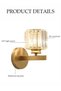 DUNISO Crystal Wall Lamp, Crystal Wall Sconces,Creative Bedroom Bedside Lamp, Indoor Lighting - 5