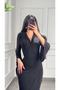 فستان استرتش ميد Black - 5
