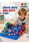 Kids Race Track Toys, City Rescue Car Adventure Puzzle Rail Set with 2 Mini Cars