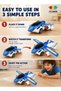 3D Flying Toy Car for Kids, 360 Degree Rotating Vehicle with Opening Wings, Colourful - 5