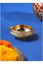 Madhoor Kuber Oil Lamp Brass Pooja Diya Silver-Tone for Pooja, Aarti & Diwali, 7 cm, 1 Piece - 3