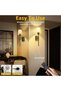 XICEN 2 Pack Smart Wall Sconces, Rechargeable Battery LED Wall Lamps with Remote Control, Wall - 4