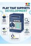 Electronic Piggy Bank Money Saving Safe Box for Kids, Blue Password Protected ATM Bank - 3