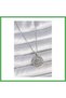 316L Steel Silver Color Chain Blue Stone Lotus Model Women's Necklace Bezoss
