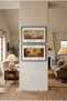 2 Pieces of Pvc Framed Black Wooden Frame Modern Framed Golden Yellow and Red Poppies Horizontal Wooden Painting - Home, Business and Office Decoration Painting - 4