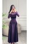 فستان سهرة مزين بمخمل - 4
